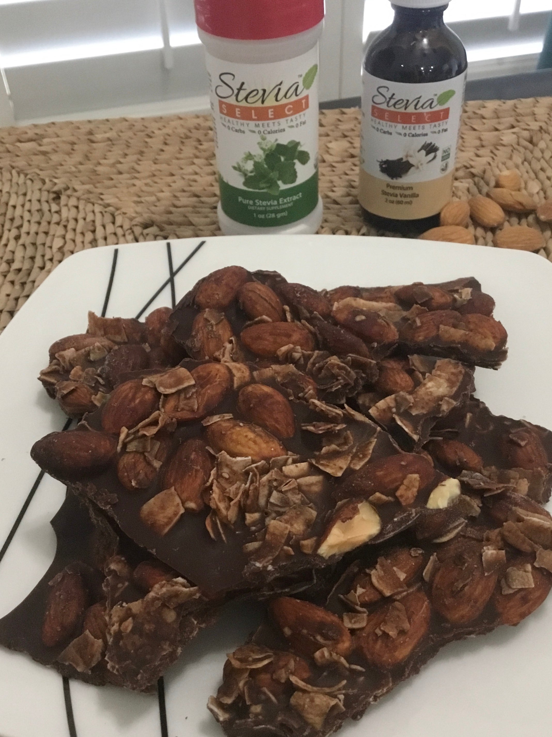 Keto Sugar-Free Extra Dark Chocolate Coconut Bark