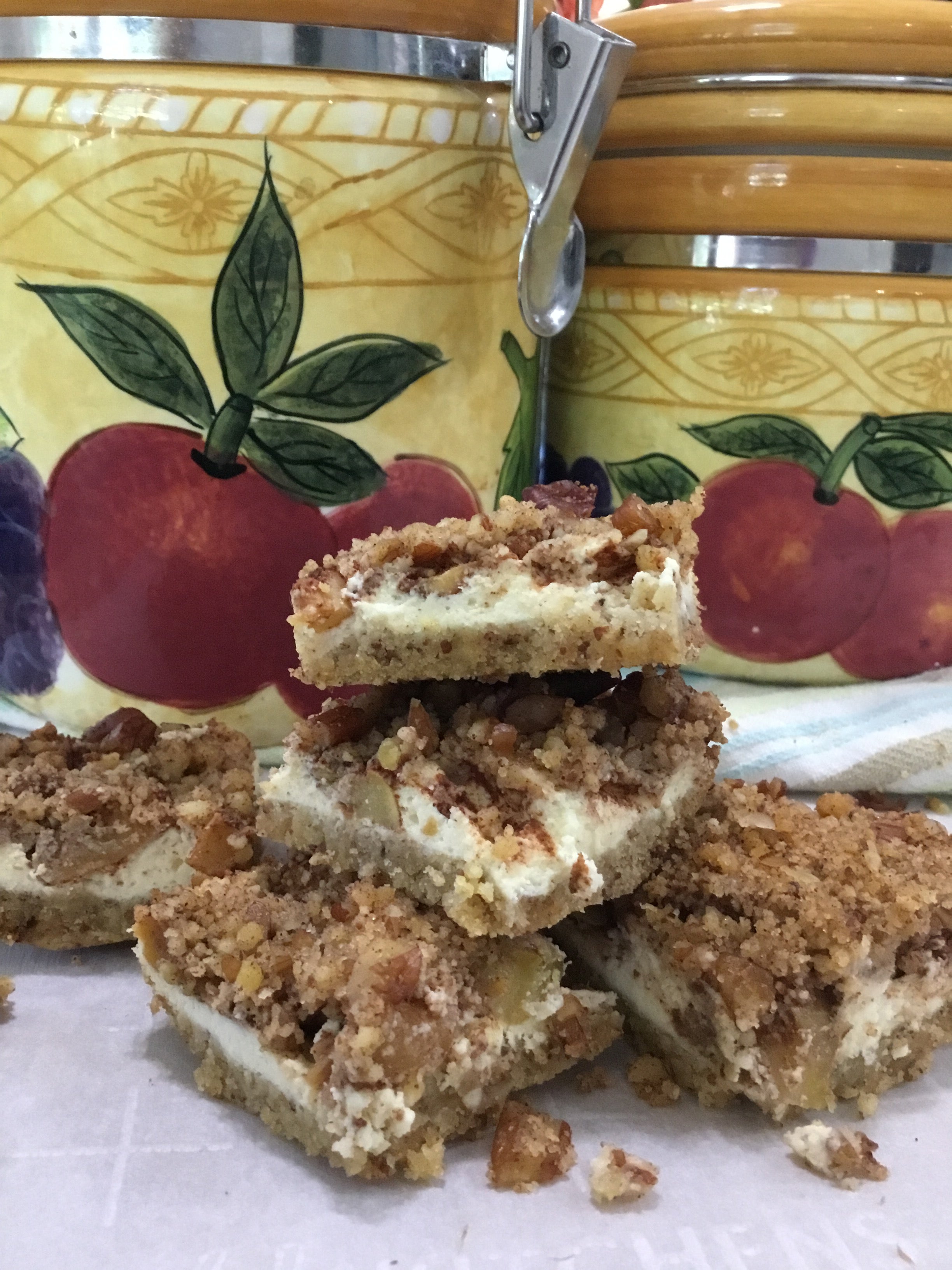 Low Carb Keto Mock Apple Cheesecake Bars