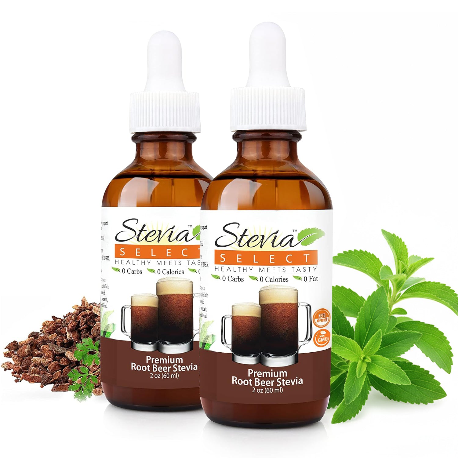 Stevia Liquid Root Beer Keto Flavor Drops 2 oz - No Erythritol