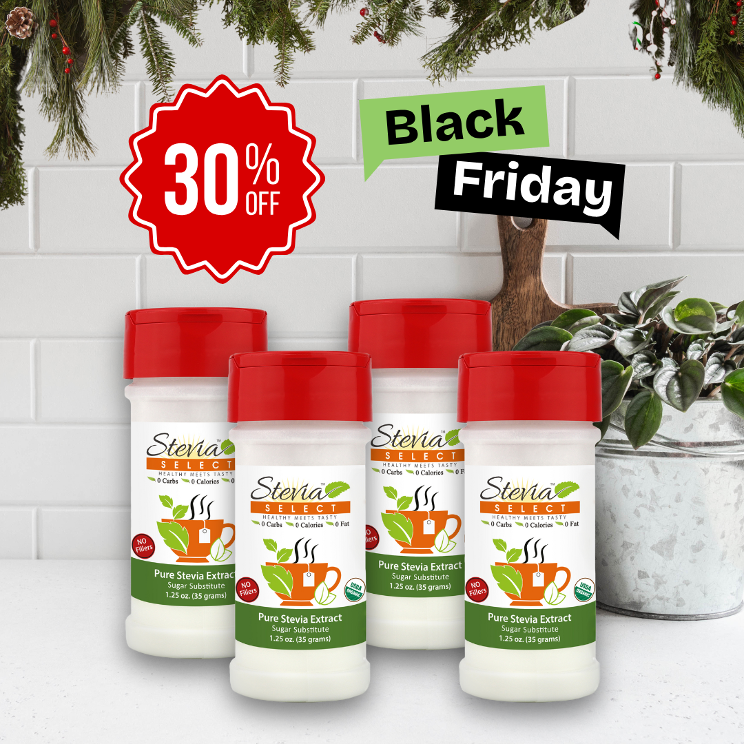 Pure Stevia Bundle Deal - Buy 3 Get 1 Free - 1.25 oz Shaker Bottles