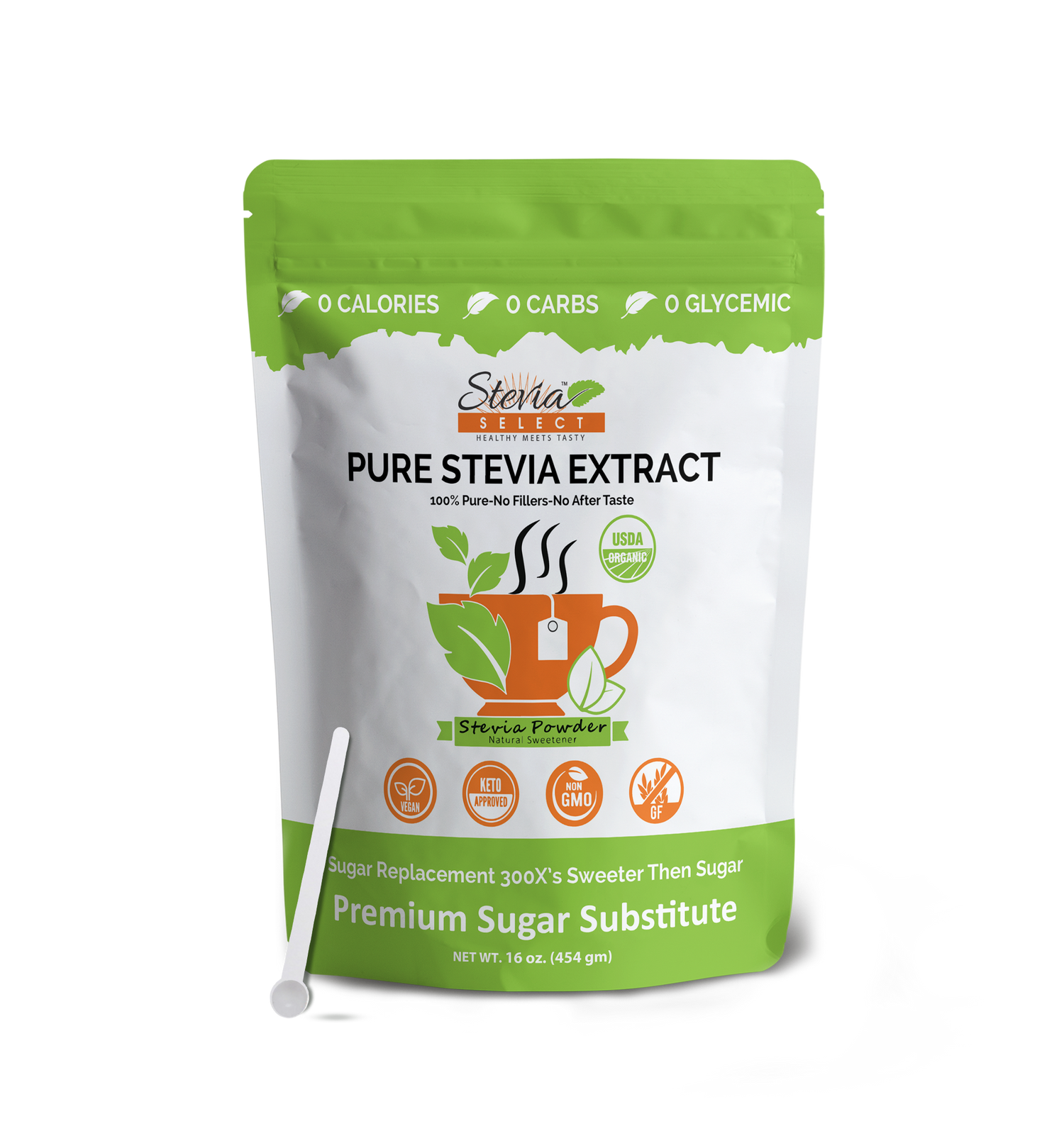 Pure Organic Stevia Extract - No Additives - No Erythritol
