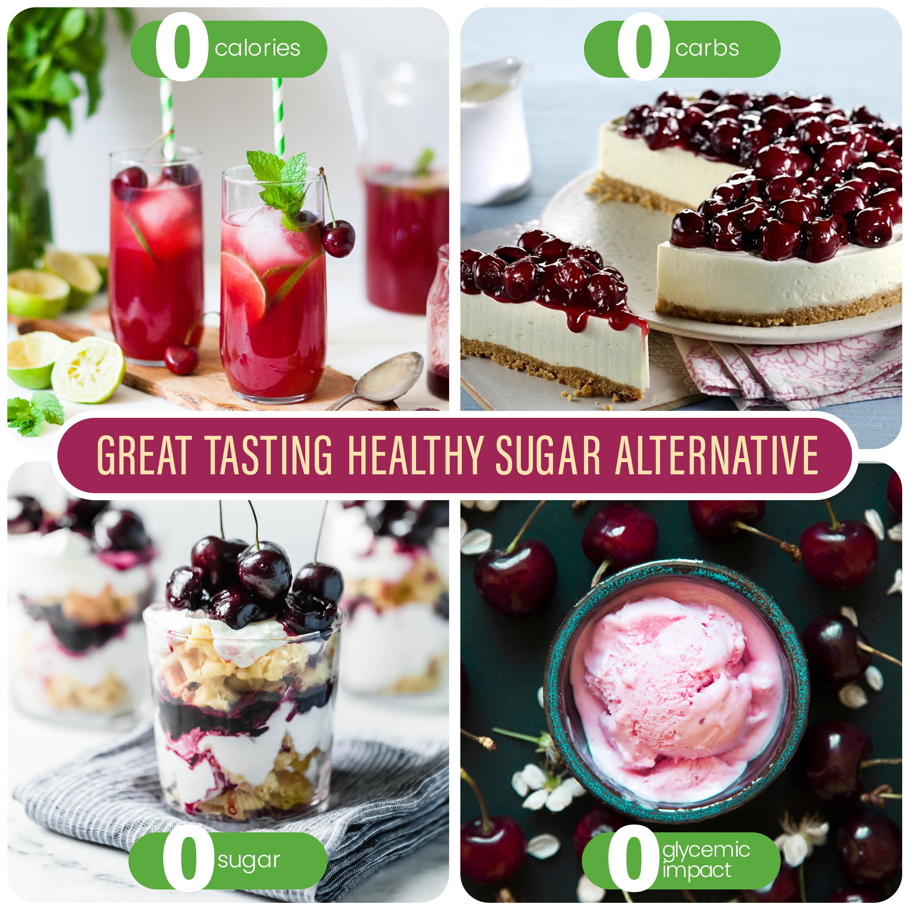 Stevia Liquid Black Cherry Keto Flavor Drops 2 oz - No Erythritol