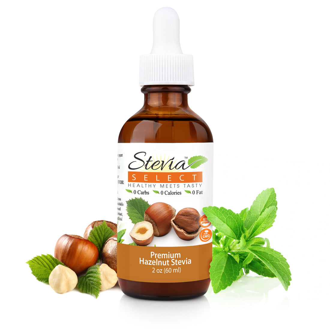 Stevia Liquid Hazelnut Keto Flavor Drops 2 oz