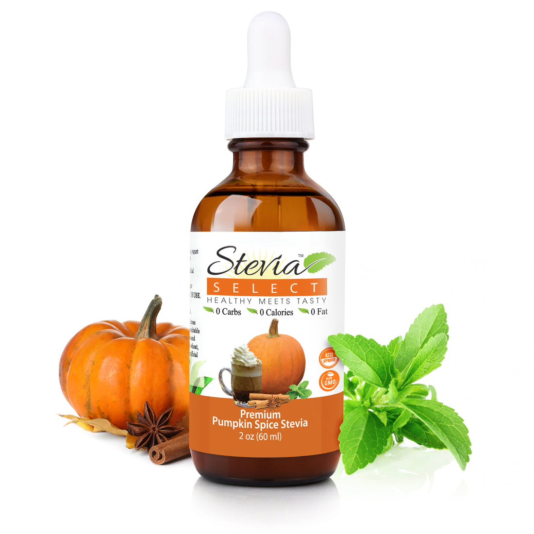 Stevia Liquid Pumpkin Spice Keto Flavor Drops 2oz