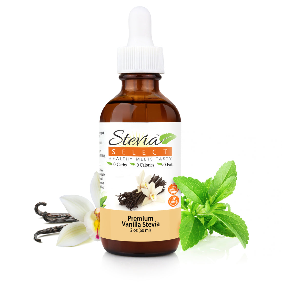 Stevia Liquid Vanilla Keto Flavor Drops 2 oz