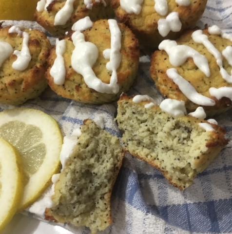 Lemon Poppy Seed Muffins -Sugar Free, Grain Free, Dairy Free