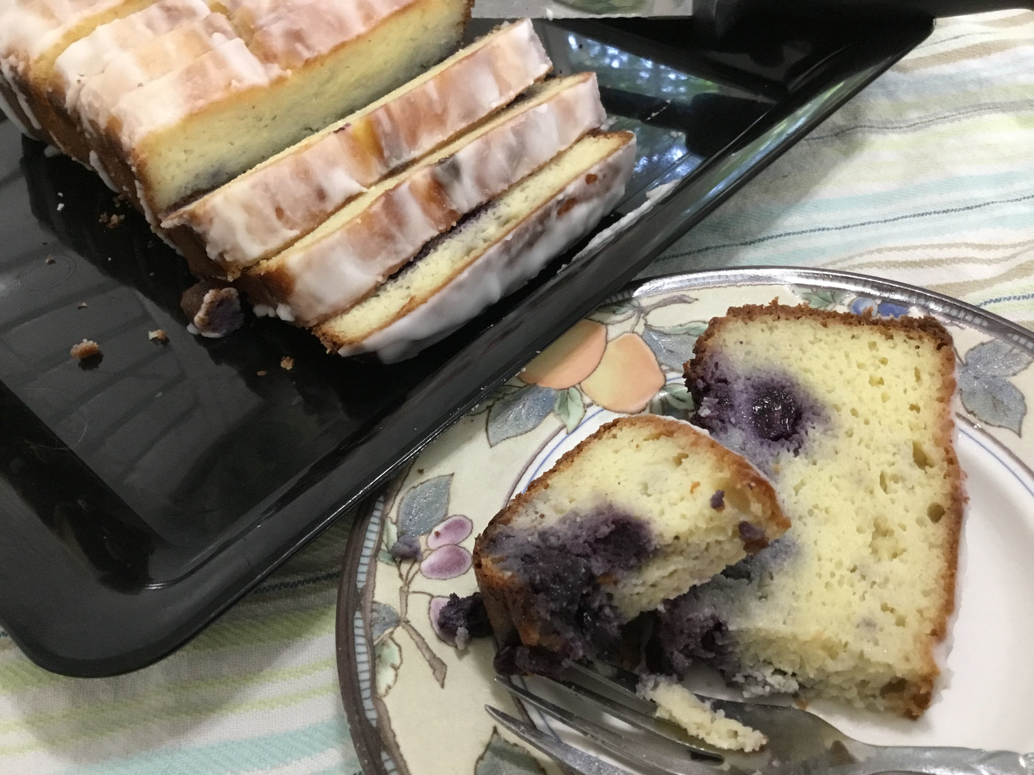 Blueberry Pound Cake with Lemon Glaze