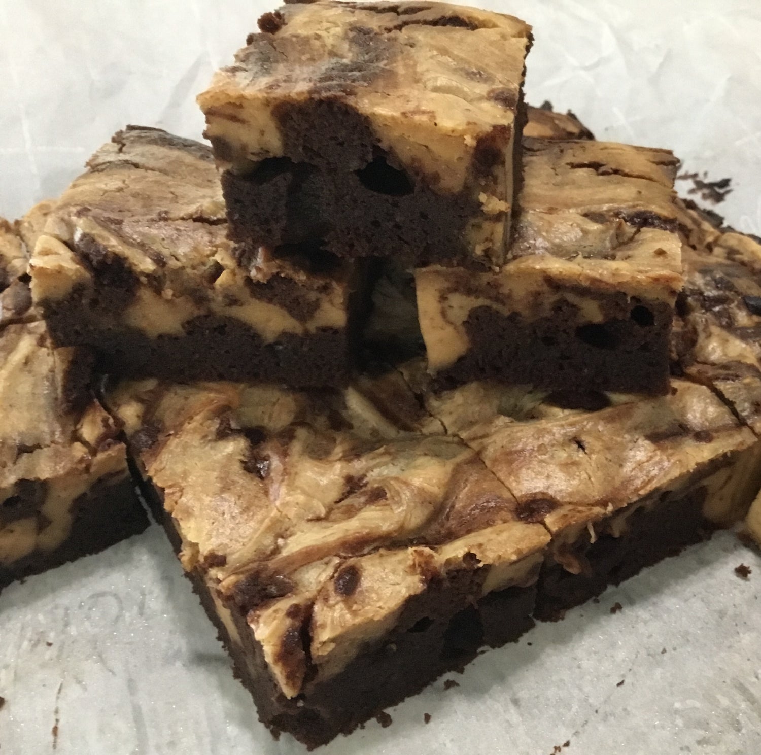 Low Carb Peanut Butter Marbled Cheesecake Brownies