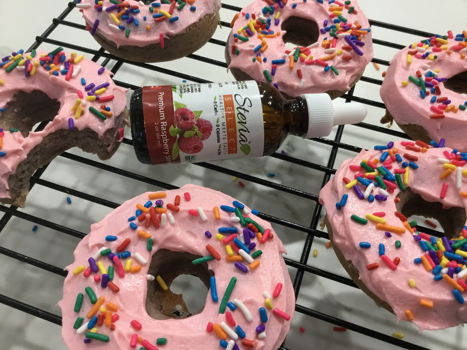 Low Carb Sugar-Free Tazo Tea Raspberry Donuts