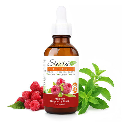 Stevia Liquid Raspberry Keto Flavor Drops 2 oz - No Erythritol