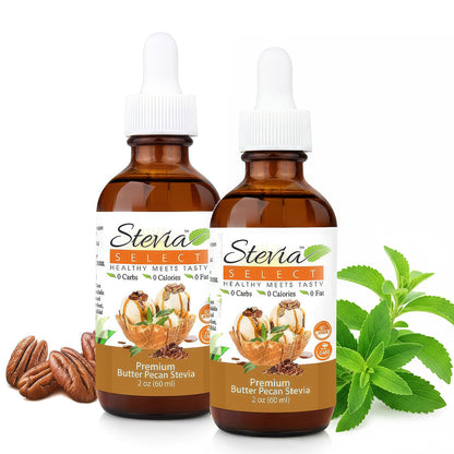 Stevia Liquid Butter Pecan Keto Flavor Drops 2 oz - No Erythritol