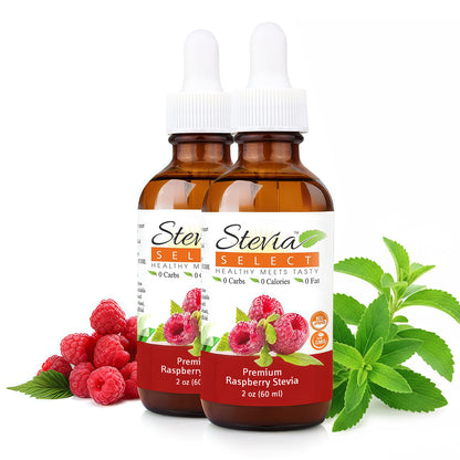 Stevia Liquid Raspberry Keto Flavor Drops 2 oz - No Erythritol