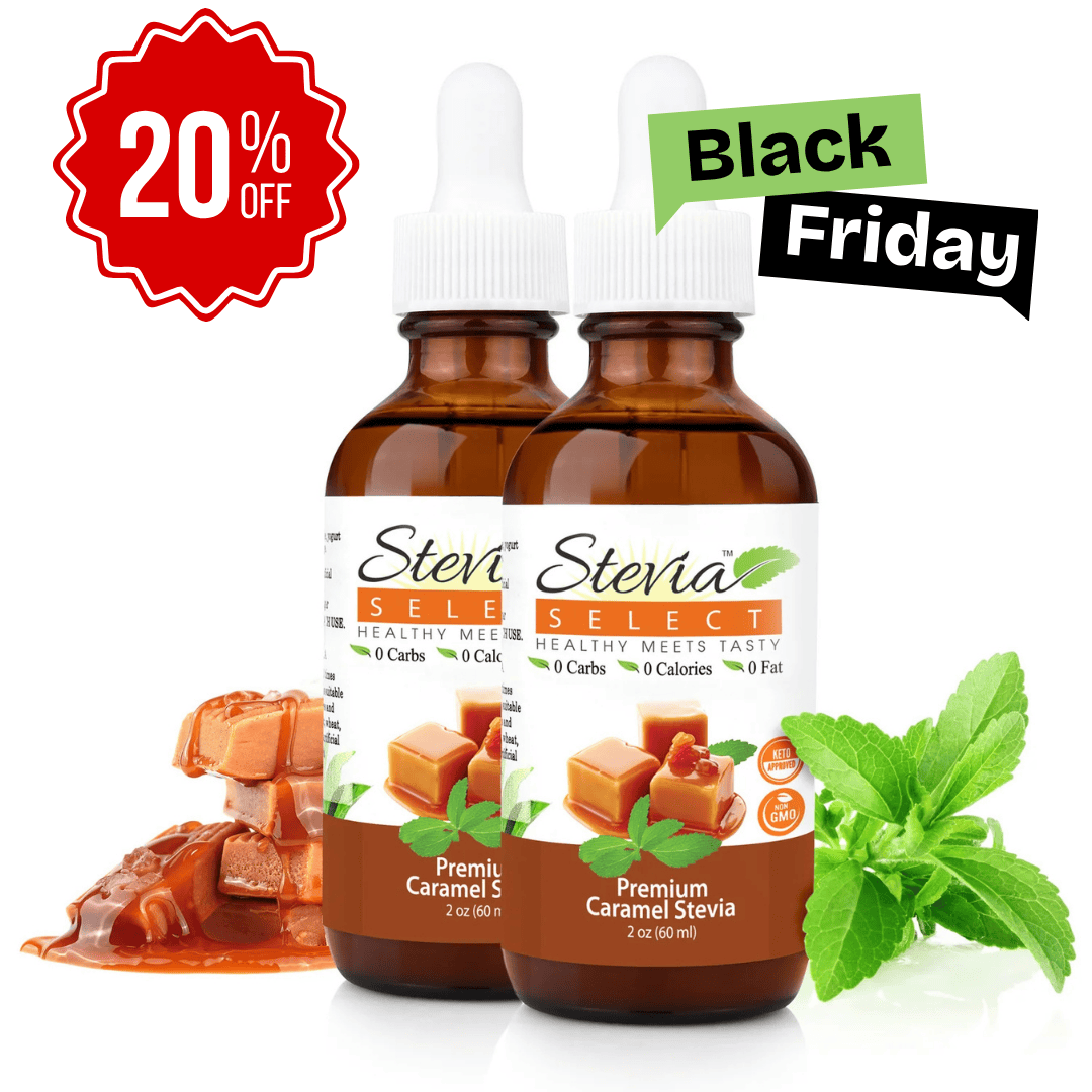 Stevia Liquid Caramel Keto Flavor Drops 2 oz - No Erythritol