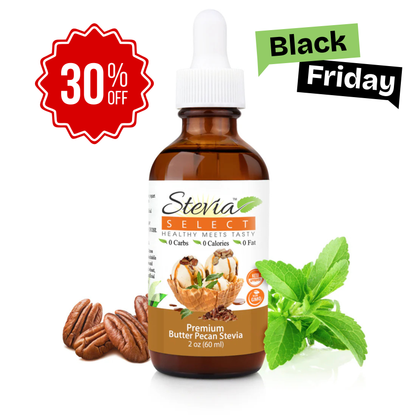 Stevia Liquid Butter Pecan Keto Flavor Drops 2 oz - No Erythritol
