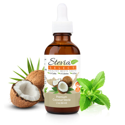 Stevia Liquid Coconut Keto Flavor Drops 2 oz - No erythritol