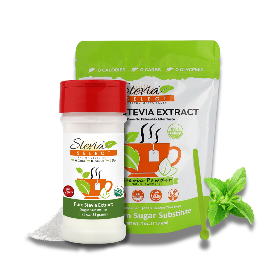 Pure Organic Stevia Bundle - No Additives, No Erythritol - Great For Sensitive Stomachs