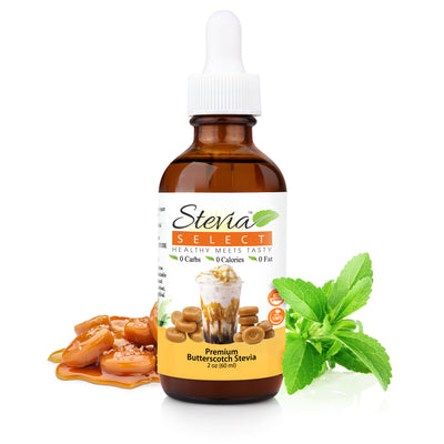 Stevia Liquid Butterscotch Keto Flavor Drops 2 oz - No Erythritol