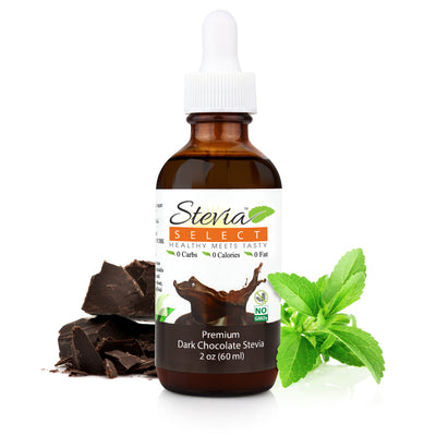 Stevia Liquid Dark Chocolate Keto Flavor Drops 2 oz - No Erythritol